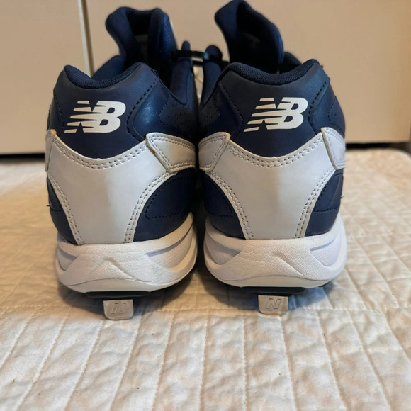 New Balance Men’s 4040 Low Metal Baseball Cleat Blue White Sz 16 - Picture 2 of 9